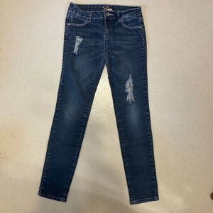 Justice straight leg denim jeans with sequines girls size 12